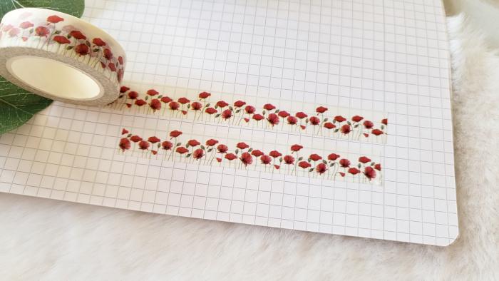 Washi Tape Mohnblumen